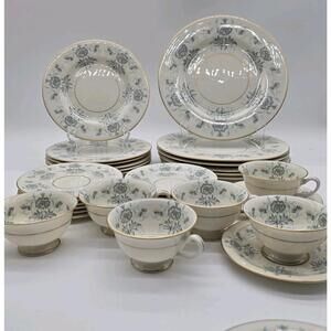 Castleton Caprice 6 Place Setting Dinnerware Set Made In USA 1940's 30-Pc Set